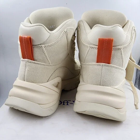 Off-White Hiker High Top Sneakers Men's 11US Beige Lace Up Closure - Picture 8 of 15